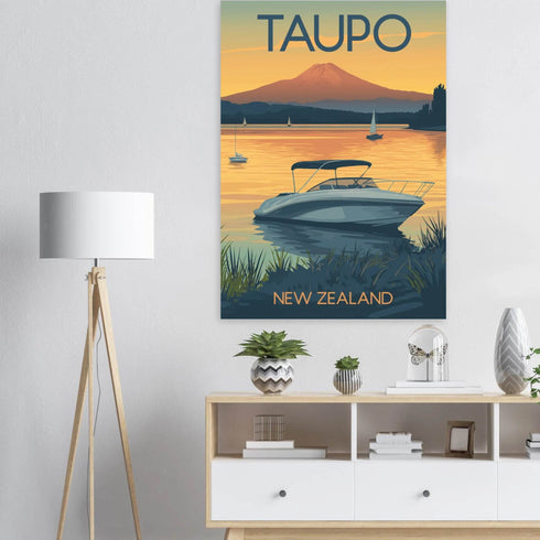 Taupo New Zealand Classic Semi-Glossy Paper Poster - Books Worth Keeping